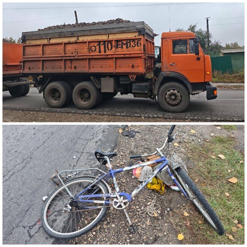 Смертельное ДТП с участием пенсионера на велосипеде и КамАЗа произошло под Воронежем