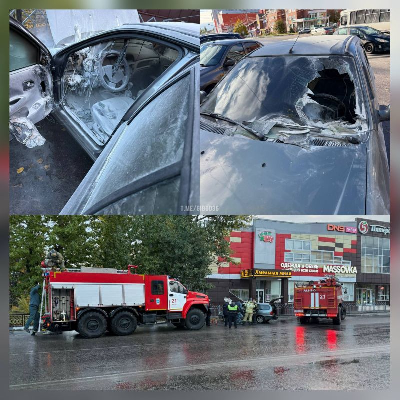 Полицейские ликвидировали возгорание автомобиля в Лискинском районе