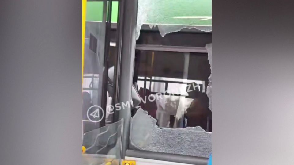 В Воронеже гонки маршруток закончились разбитыми стеклами и травмами детей