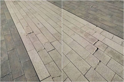 В мэрии Воронежа прокомментировали жалобы горожан на повежденную плитку на Адмиралтейской площади