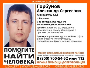 В Воронеже начались поиски пропавшего месяц назад местного жителя