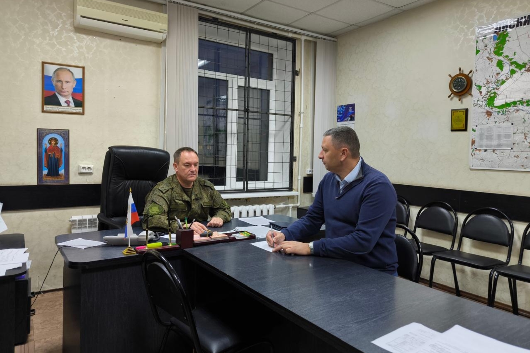 Роман Володин помог с ремонтом и переоснащением здания военного комиссариата в Лисках