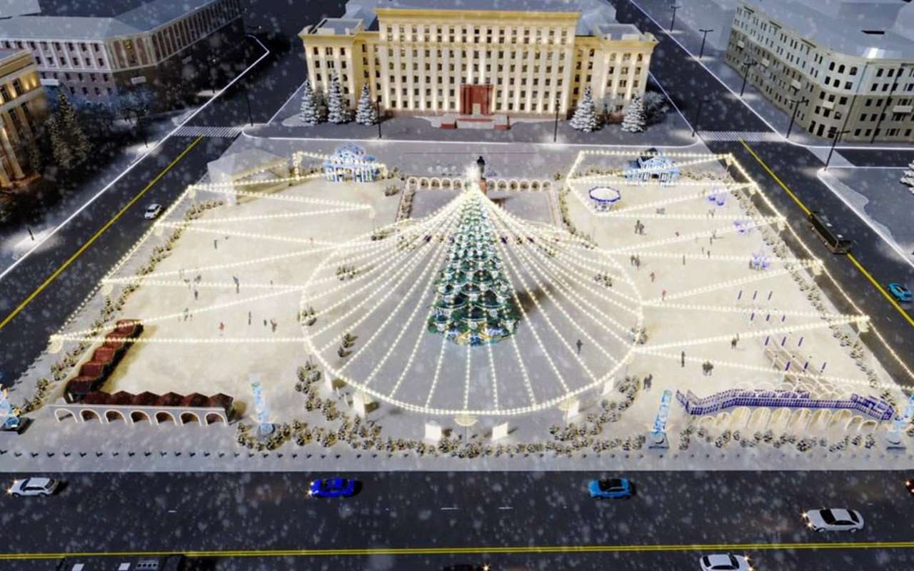 Площадь Ленина в Воронеже начнут оформлять к новогодним праздникам с 1 декабря