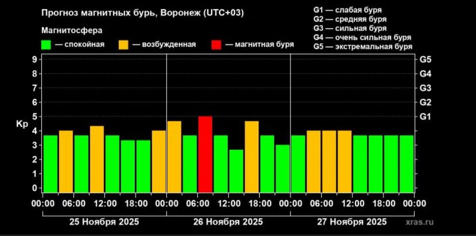 Воронежцев предупредили о грядущей магнитной буре