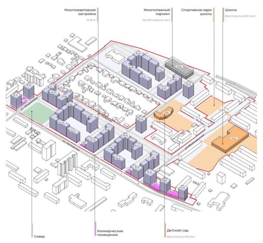 В Левобережном районе Воронежа планируется строительство новых многоэтажных жилых кварталов