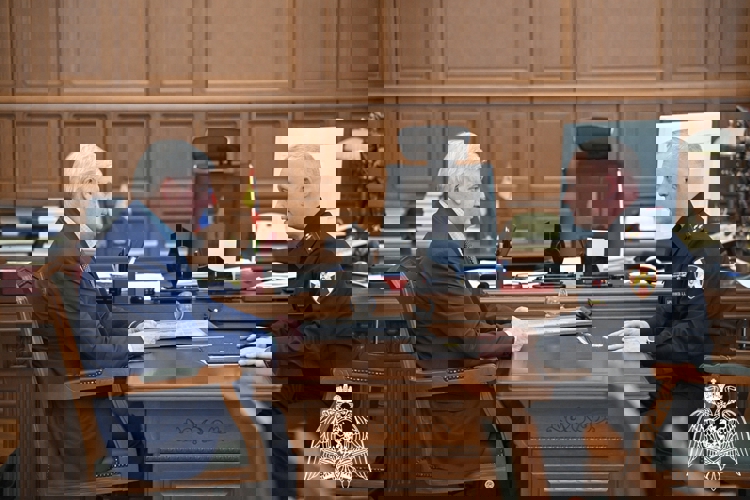 Губернатор Воронежской области Александр Гусев провел рабочую встречу по итогам года с главой региональной Росгвардии Алексеем Баранниковым