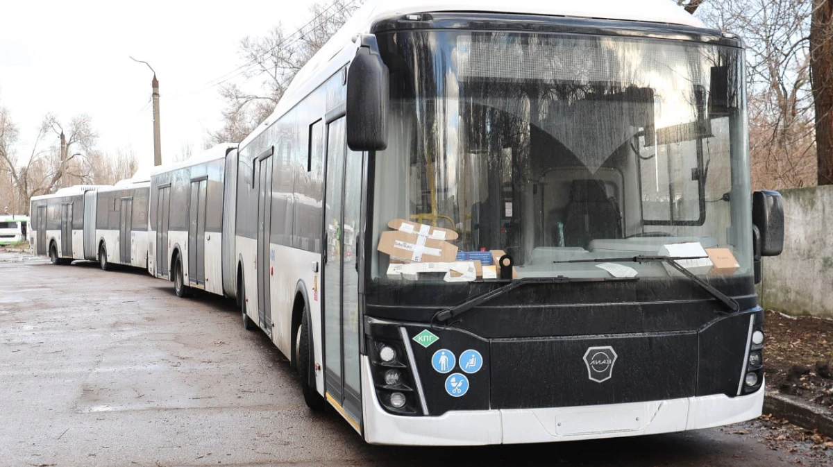 В Воронеж прибыли первые автобусы-гармошки