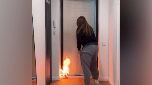 В Воронеже уборка квартира чуть не обернулась пожаром: видео