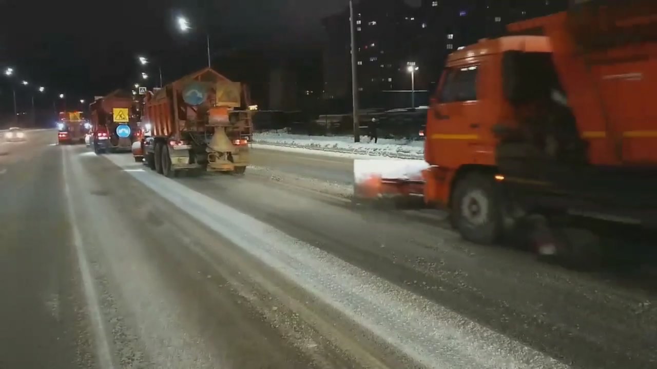 #уборка_Воронежа ночью со 2 на 3 января