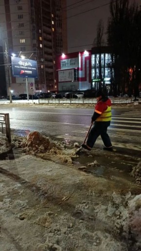 #уборка_Воронежа ночью с 8 на 9 января