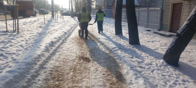 #уборка_Воронежа днём 24 января