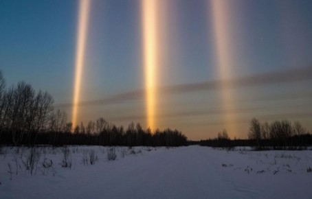 Световые столбы накрыли Воронежскую область