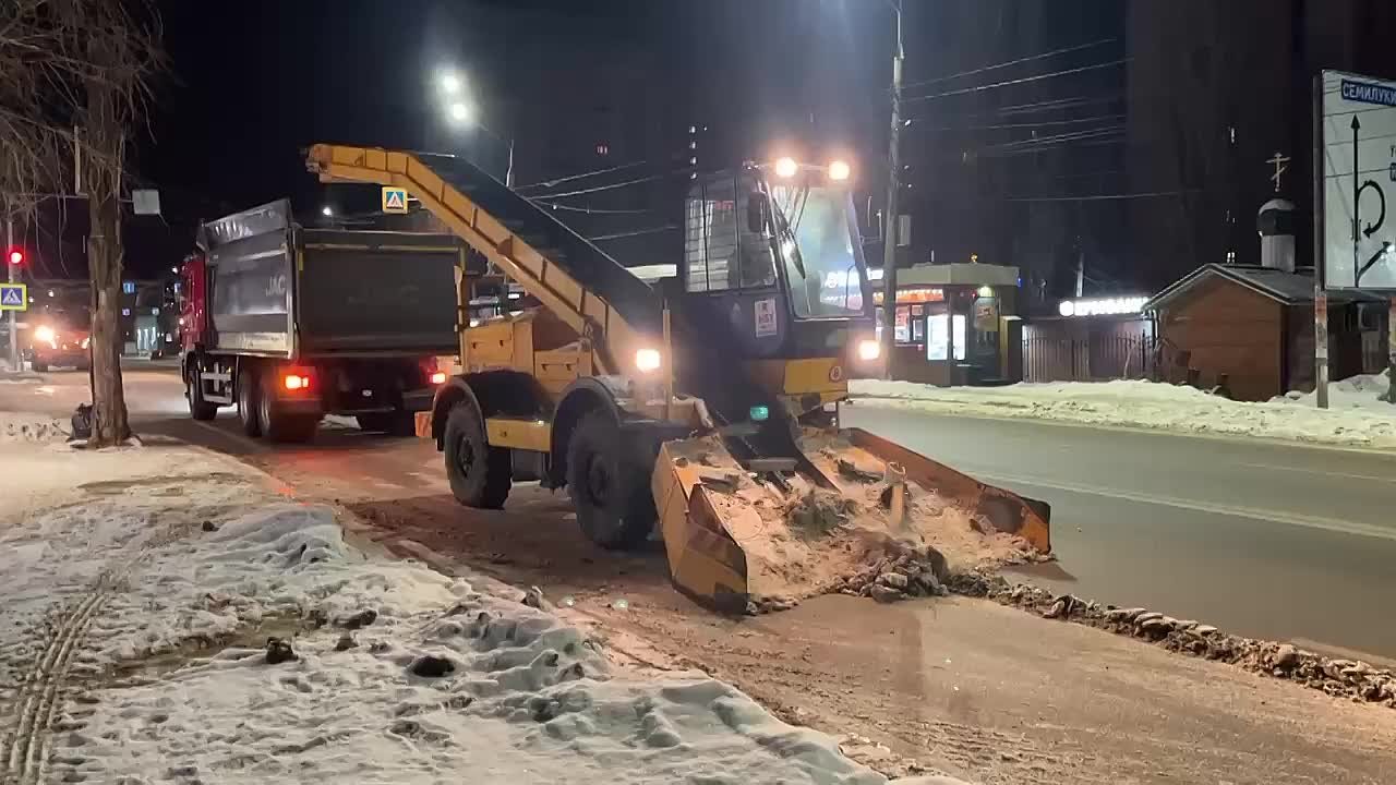 #уборка_Воронежа в ночь с 26 на 27 января