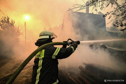 В Воронежской области при падении подавленных БПЛА возникло возгорание