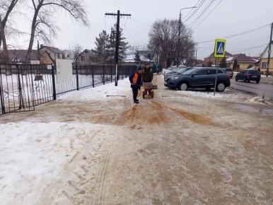 #уборка_Воронежа днем 29 января