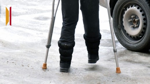 За неделю 1053 воронежца пострадали из-за гололеда