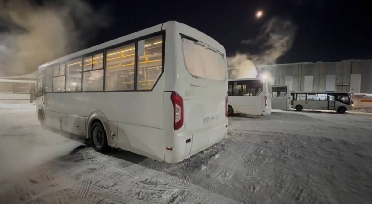 Автобусы Воронежа готовы к работе в сильные морозы