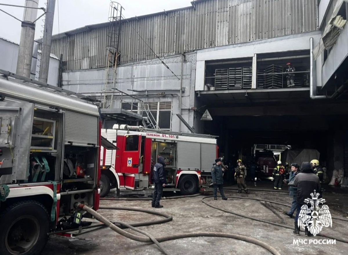 На воронежском заводе «Янтарь» произошел пожар