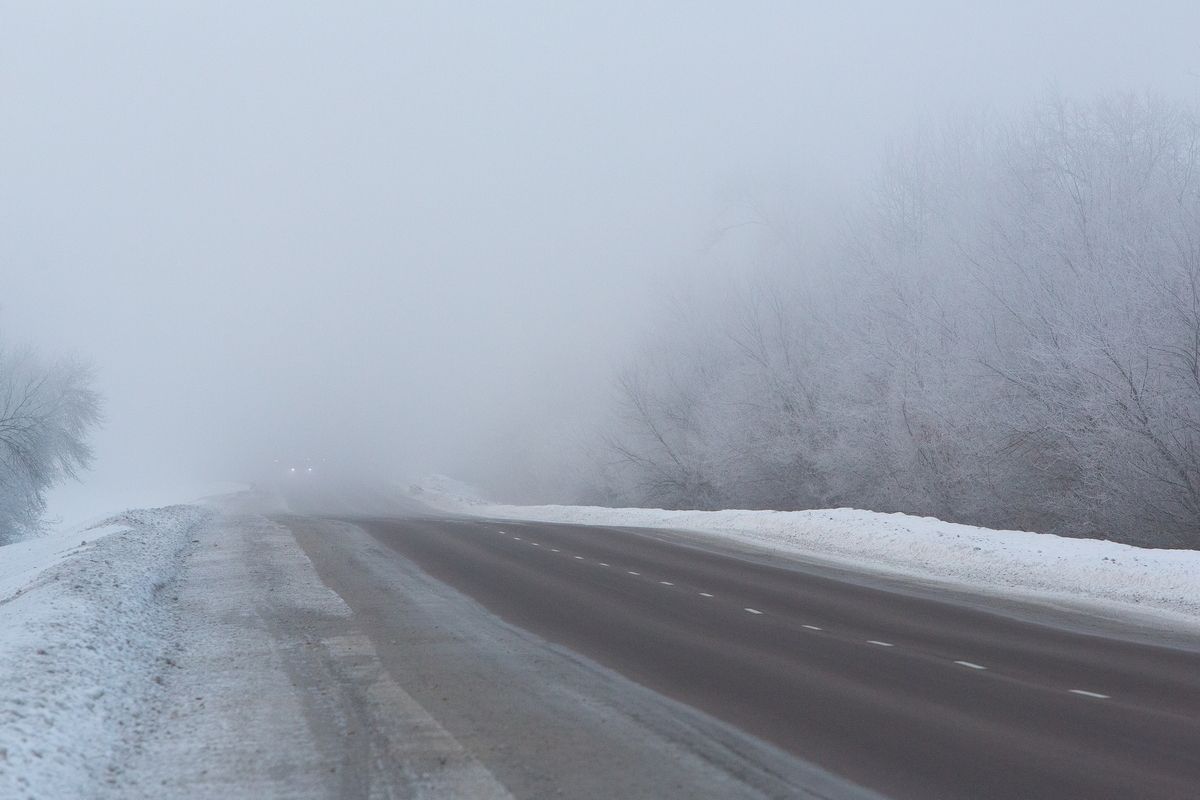 О снегопаде на автодороге М-4 «Дон» предупредили воронежских водителей