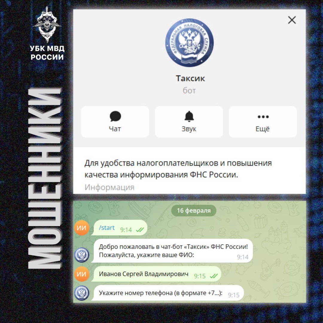 Воронежцев предупредили о поддельном чат-боте ФНС