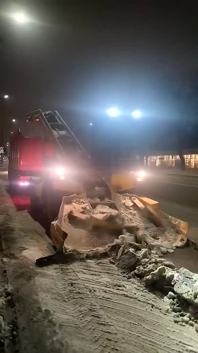 #уборка_Воронежа ночью с 23 на 24 февраля