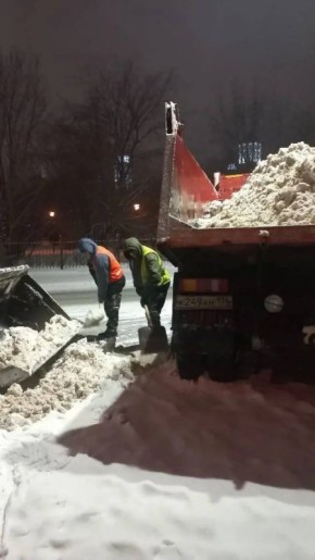 #уборка_Воронежа ночью с 24 на 25 февраля