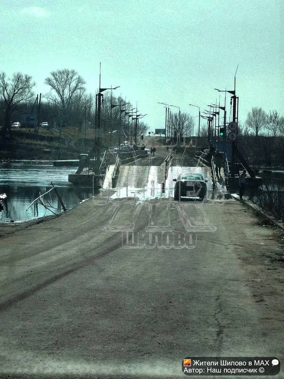 В воронежском микрорайоне Шилово открыли понтонный мост через Дон