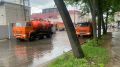 В Воронеже после ливня на улицах работает водооткачивающая техника