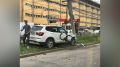 В Воронеже на улице Шишкова BMW столкнулся с маршруткой и врезался в столб