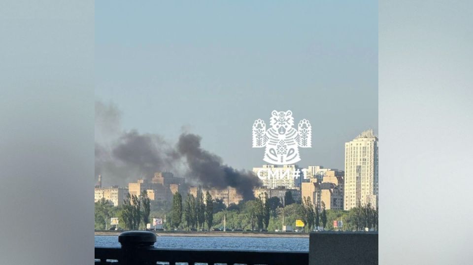 В Воронеже на левом берегу вечером 22 мая случился крупный пожар