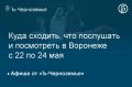 Куда сходить, что послушать и посмотреть в Воронеже с 22 по 24 мая