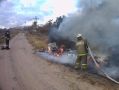 В Воронежской области огонь за восемь минут уничтожил легковушку