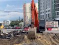 На работах в Коминтерновском районе установили еще одну перекачивающую станцию