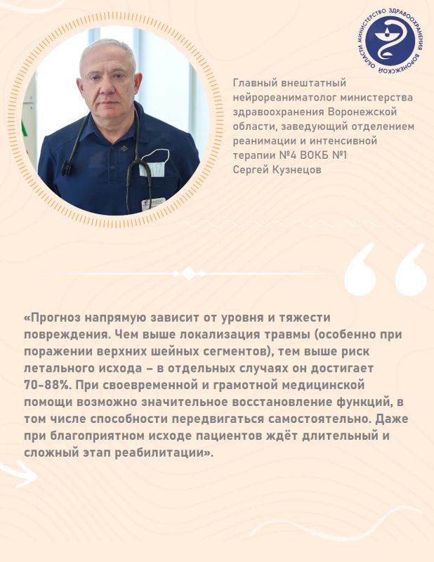 Что такое «травма ныряльщика»? Рассказывает главный внештатный нейрореаниматолог министерства здравоохранения Воронежской области, заведующий отделением реанимации и интенсивной терапии №4 ВОКБ №1 Сергей Кузнецов