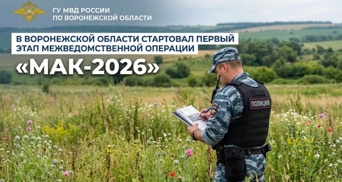 В Воронежской области стартует первый этап операции «Мак-2026»