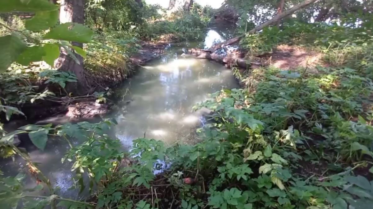 Жидкость странного цвета и запаха вытекает прямо в Воронежское водохранилище