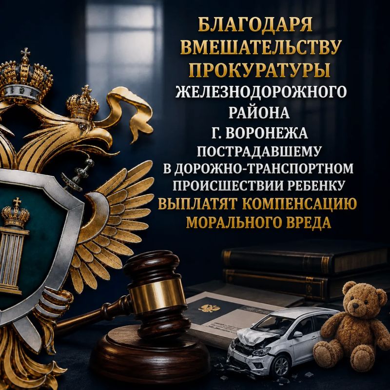 Благодаря вмешательству прокуратуры пострадавшему в дорожно-транспортном происшествии ребенку выплатят компенсацию морального вреда