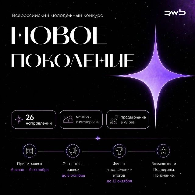 Прием заявок на конкурс «Новое поколение» открыт!