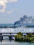 Воронежцы сообщили о сильном пожаре у железнодорожного моста