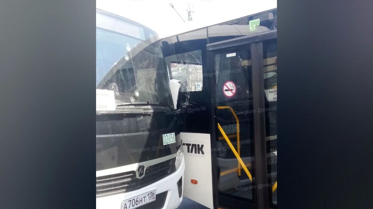 Воронежцы сообщили о ДТП с 2 городскими автобусами на улице Димитрова днем 31 августа