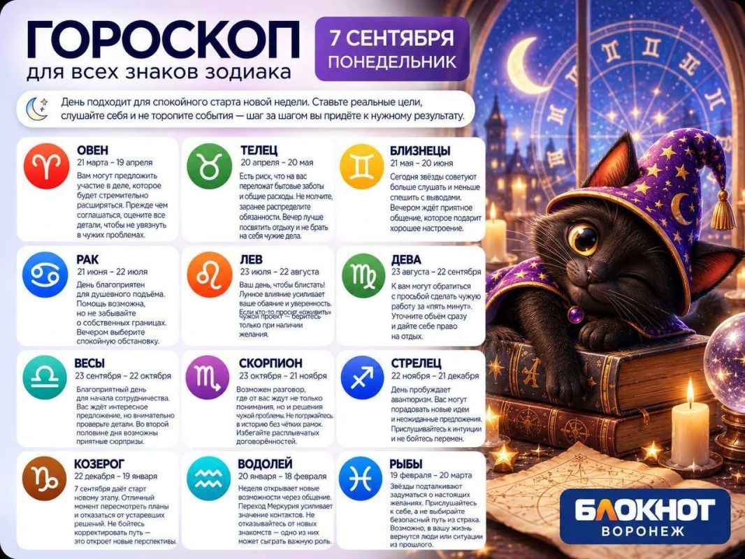 А вот и гороскоп на первый рабочий день