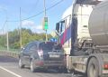 Бензовоз врезался в иномарку на трассе неподалёку от посёлка Анна