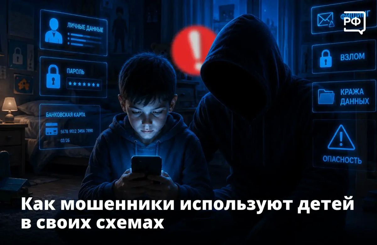Ребёнок просит телефон «на пару минут» или неожиданно интересуется вашими банковскими картами и счетами? Возможно, он уже столкнулся с мошенниками