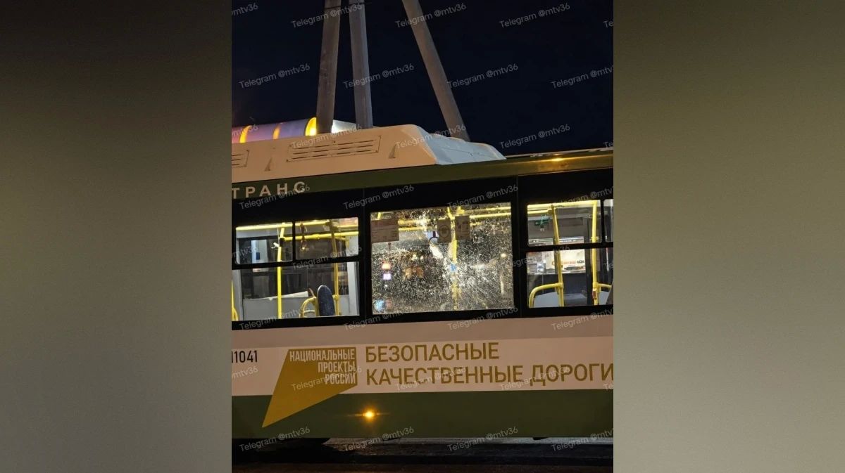 В Воронеже подростки разбили камнем стекло в автобусе №49