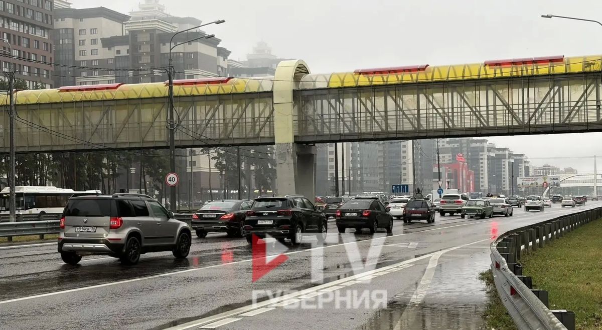 Пробка на Московском проспекте в сторону центра растянулась до Грина Парка