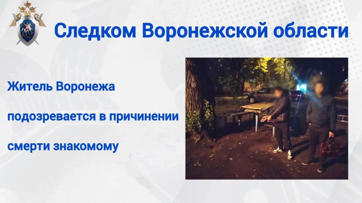 Житель Воронежа подозревается в причинении смерти знакомому
