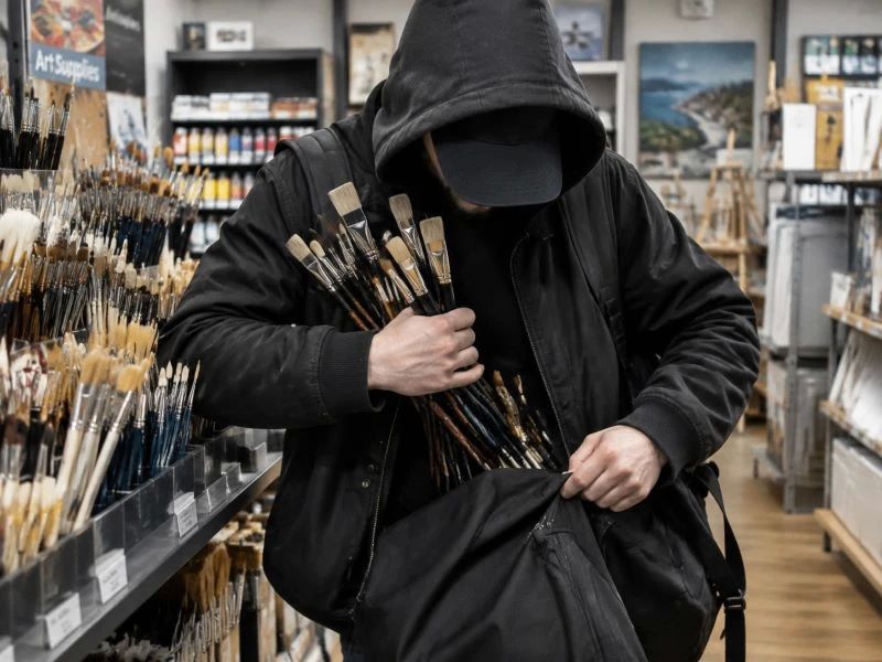 Бэнкси уже не тот: в Воронеже украли кисти на 350 тысяч