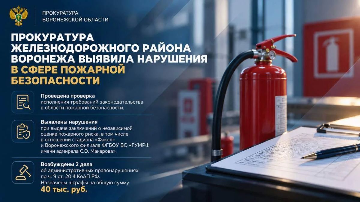Прокуратура Железнодорожного района выявила нарушения законодательства в сфере пожарной безопасности