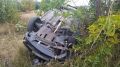 Водители «Рено Логан» попал в больницу после аварии с перевертышем на воронежской трассе