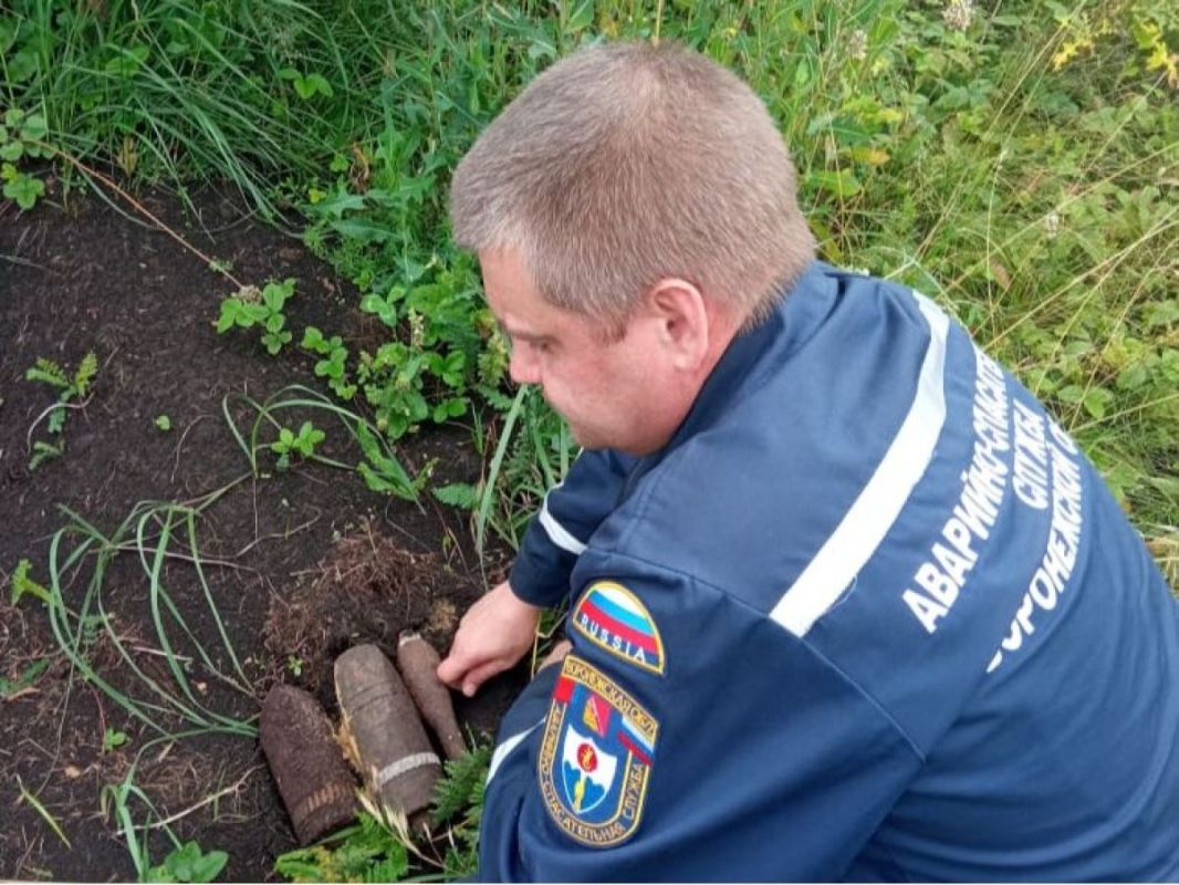 Воронежские взрывотехники обезвредили одну противопехотную гранату и три минометные мины времен ВОВ